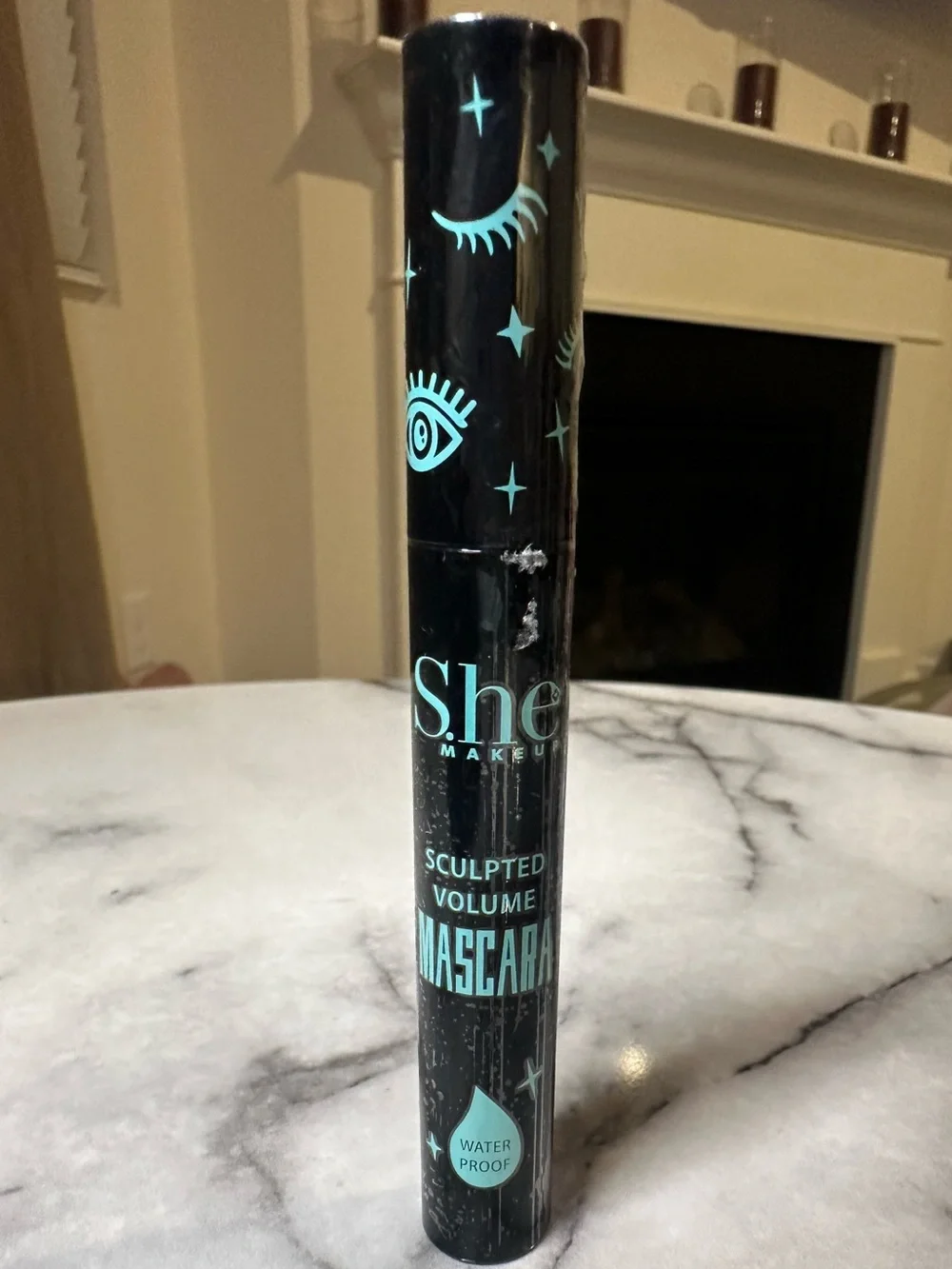 S.he Waterproof Mascara Trio - Black with black make up bag